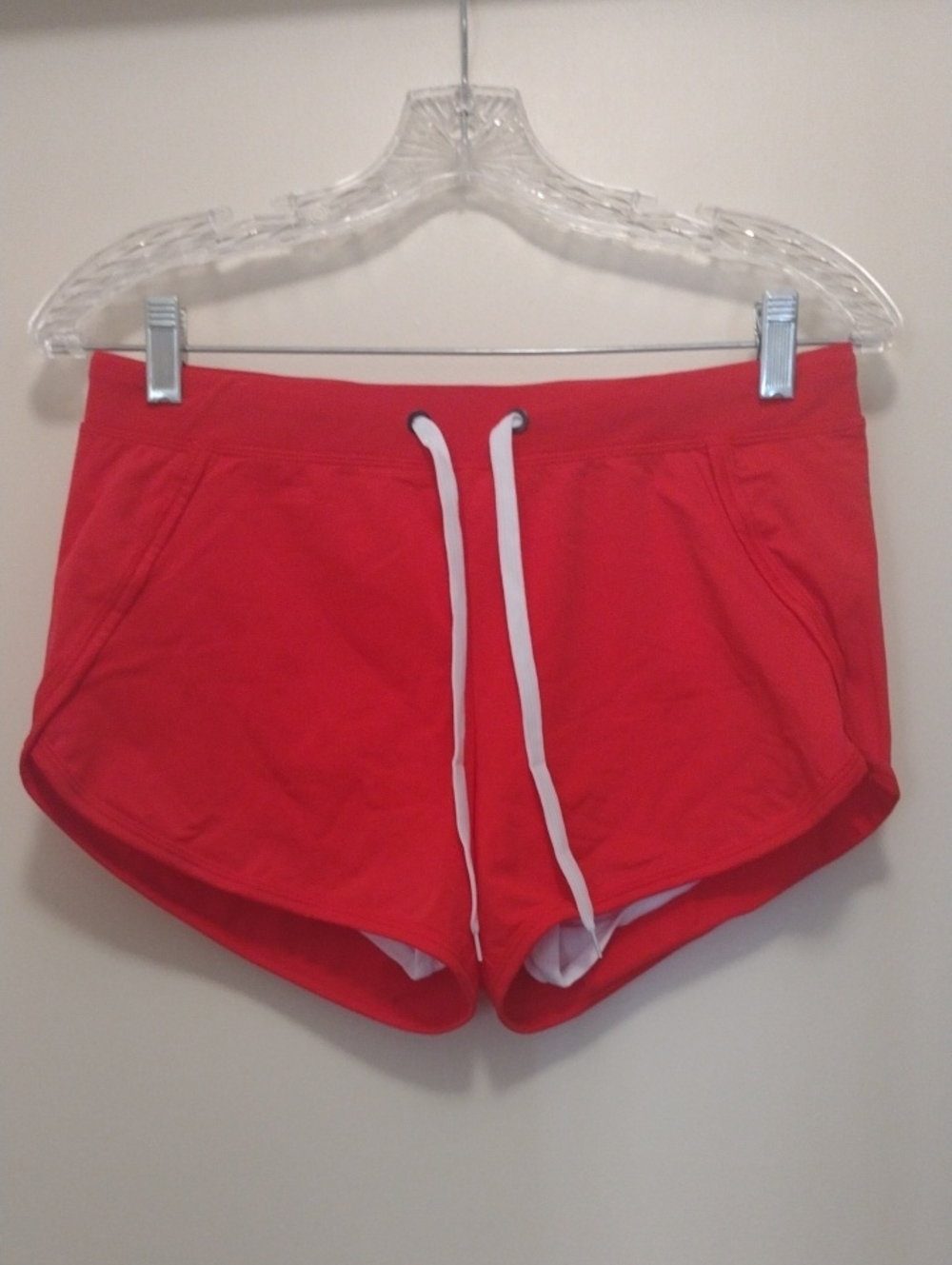 Aimpact Women's Red Athletic Drawstring Shorts (J1336)